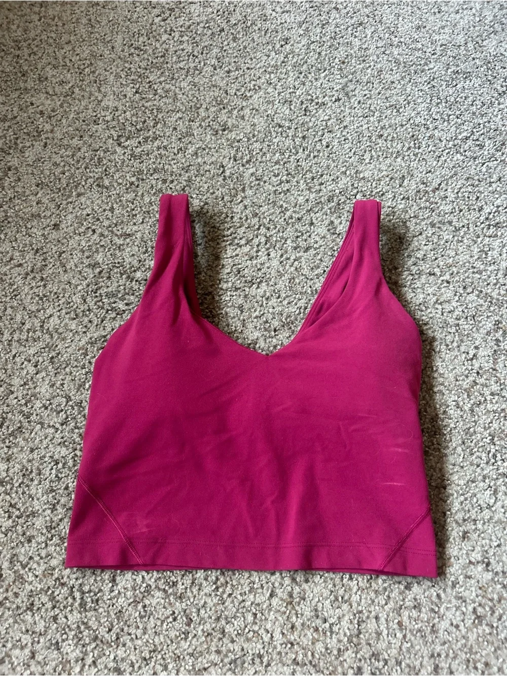 lululemon athletica pomegranate V‑neck Crop Tank